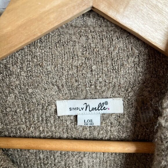 Simply noelle brown sweater zip up  size large - Picture 7 of 10